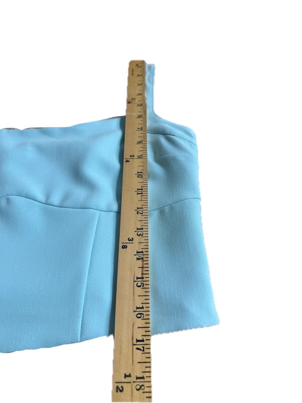 Abercrombie & Fitch Sky Blue Cropped Tank, Smocking Back With Zipper on Side - Picture 12 of 12